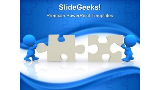 Puzzle Solution Symbol PowerPoint Template 0910