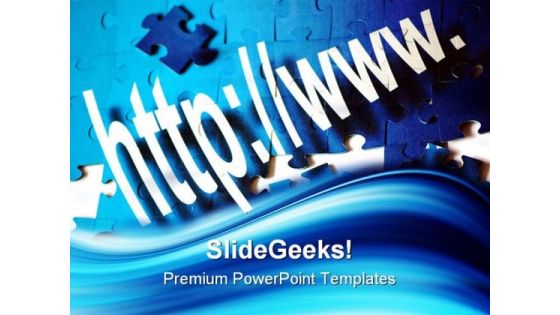 Puzzle Solutions For Web Internet PowerPoint Templates And PowerPoint Backgrounds 0711