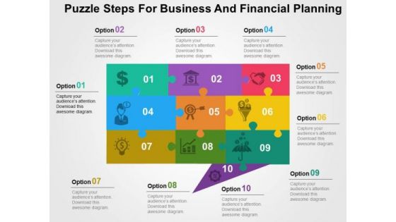 Puzzle Steps For Business And Financial Planning PowerPoint Templates