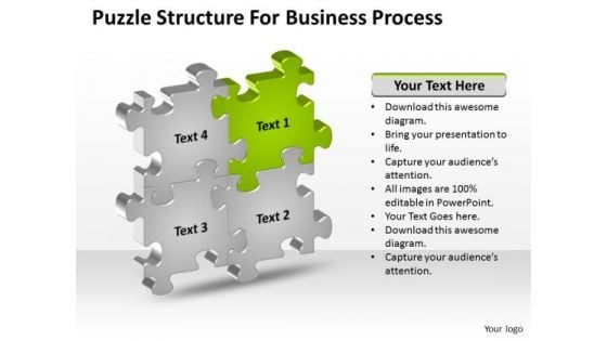 Puzzle Structure For Business Process Ppt Help With A Plan PowerPoint Slides