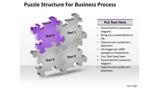 Puzzle Structure For Business Process Ppt Plan Software Download PowerPoint Slides