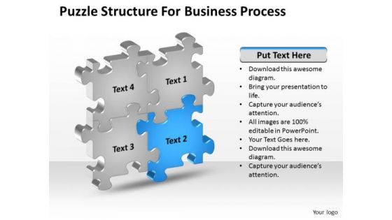 Puzzle Structure For Business Process Ppt Plans Small PowerPoint Templates