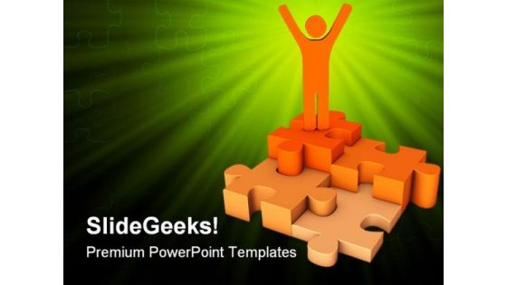 Puzzle Success PowerPoint Themes And PowerPoint Slides 0711