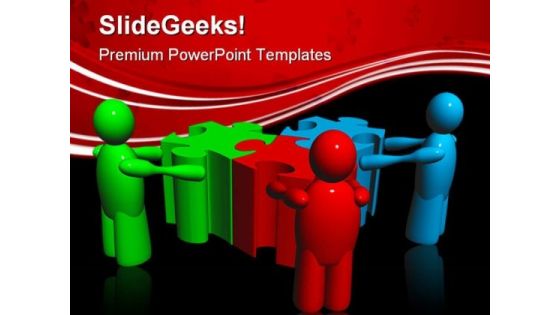 Puzzle Team01 People PowerPoint Themes And PowerPoint Slides 0511