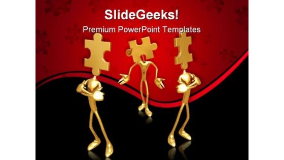 Puzzle Team02 Business PowerPoint Templates And PowerPoint Backgrounds 0811