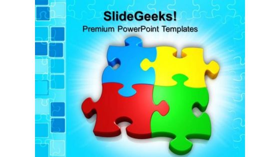 Puzzle Team Business PowerPoint Templates And PowerPoint Themes 0612