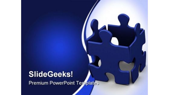 Puzzle Team Leadership PowerPoint Templates And PowerPoint Backgrounds 0811