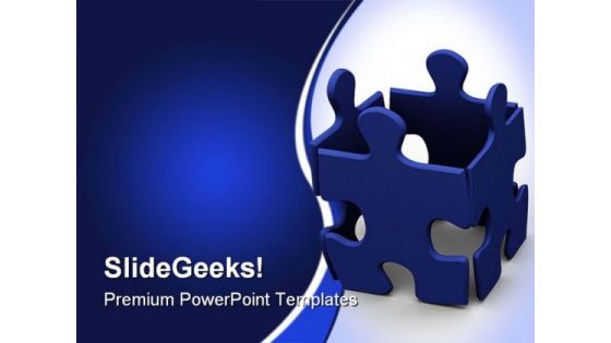 Puzzle Team Leadership PowerPoint Themes And PowerPoint Slides 0811