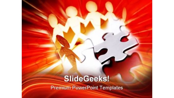 Puzzle Team Teamwork Business PowerPoint Templates And PowerPoint Backgrounds 0411