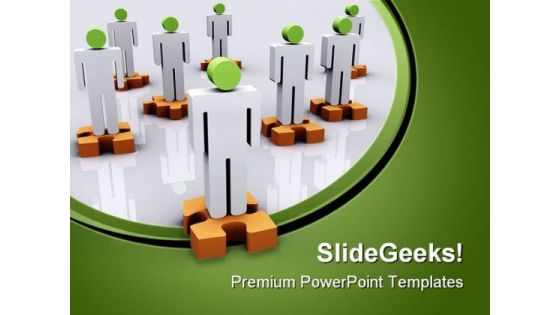 Puzzle Teamwork Business PowerPoint Themes And PowerPoint Slides 0811