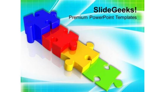 Puzzle To Represent Growth And Interconnection PowerPoint Templates Ppt Backgrounds For Slides 0413