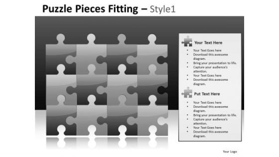 Puzzle Wall PowerPoint Slides