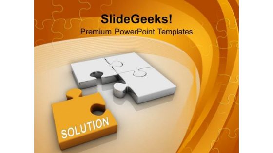 Puzzle With Solution Puzzle Business PowerPoint Templates Ppt Backgrounds For Slides 0213