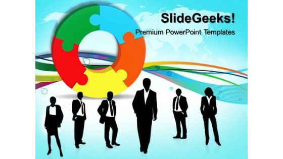 Puzzle With Team Business PowerPoint Templates And PowerPoint Themes 0312