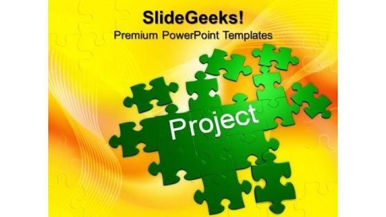 Puzzle With The Word Project Choice Business PowerPoint Templates And PowerPoint Themes 1012