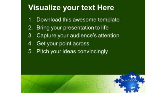 Puzzle With The Word Solutions Business PowerPoint Templates And PowerPoint Themes 1012