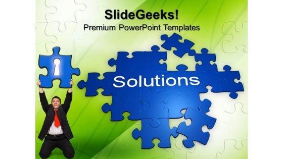 Puzzle With The Word Solutions Business PowerPoint Templates And PowerPoint Themes 1012 Puzzle With The Word Solutions Business PowerPoint Templates And PowerPoint Themes 1012