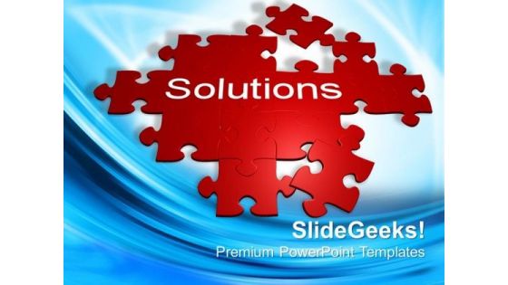 Puzzle With The Word Solutions Choice PowerPoint Templates And PowerPoint Themes 0912