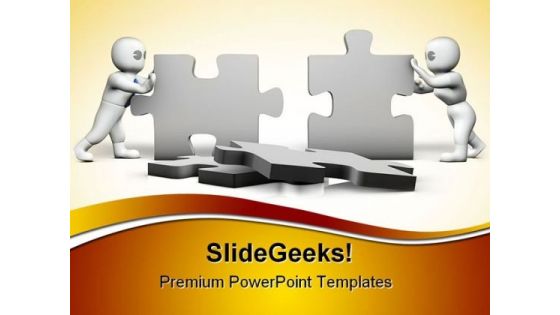 Puzzles Building Business PowerPoint Templates And PowerPoint Backgrounds 0411