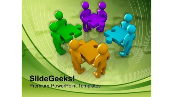 Puzzles Can Fix By Team PowerPoint Templates Ppt Backgrounds For Slides 0713