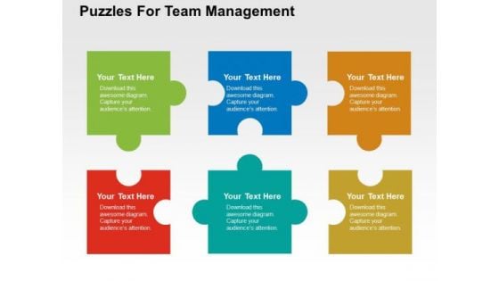 Puzzles For Team Management PowerPoint Template