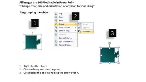 Puzzles Illustrating 9 Steps Linear Manner Flow Charting PowerPoint Templates