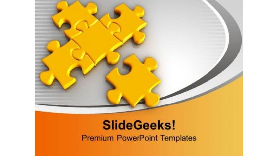 Puzzles Interconnected Problem Solution PowerPoint Templates Ppt Backgrounds For Slides 0213