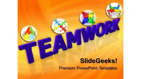 Puzzles Teamwork PowerPoint Templates And PowerPoint Themes 0512