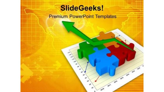 Puzzles With Marketing Graph PowerPoint Templates Ppt Backgrounds For Slides 0713