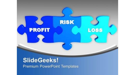 Puzzles With Profit Risk And Loss Business PowerPoint Templates Ppt Backgrounds For Slides 0313 Puzzles With Profit Risk And Loss Business PowerPoint Templates Ppt Backgrounds For Slides 0313