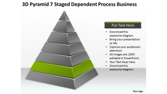 Pyramid 7 Staged Dependent Process Business Ppt Exit Strategy Plan PowerPoint Templates