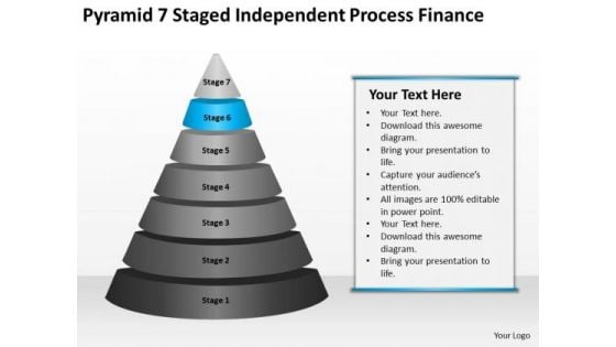 Pyramid 7 Staged Independent Process Finance Ppt Business Plan Example Free PowerPoint Templates Pyramid 7 Staged Independent Process Finance Ppt Business Plan Example Free PowerPoint Templates
