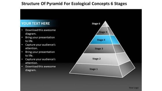 Pyramid For Ecological Concepts 6 Stages Ppt Non Profit Business Plans PowerPoint Templates