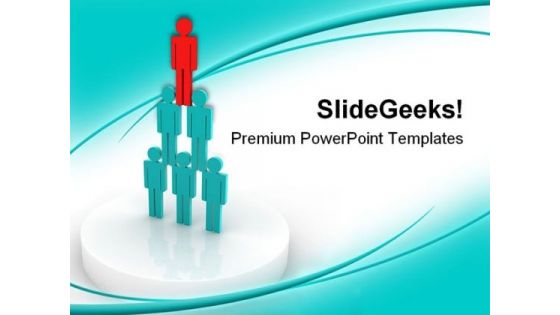 Pyramid Leadership PowerPoint Themes And PowerPoint Slides 0511