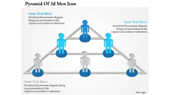 Pyramid Of 3d Men Icon PowerPoint Template