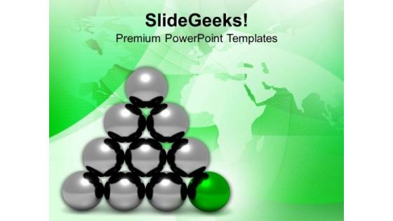 Pyramid Of Spheres Leadership Business Skills PowerPoint Templates Ppt Backgrounds For Slides 0513