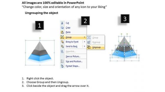 Pyramid Structur With 3 Stages Ppt Simple Business Plan PowerPoint Templates