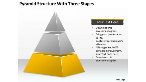 Pyramid Structure With Three Stages Ppt How Do Write Business Plan PowerPoint Templates