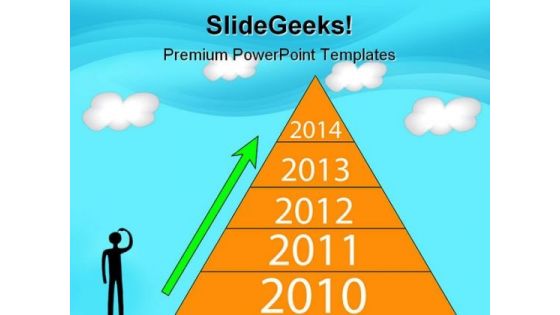 Pyramid Year Growth Business PowerPoint Background And Template 1210