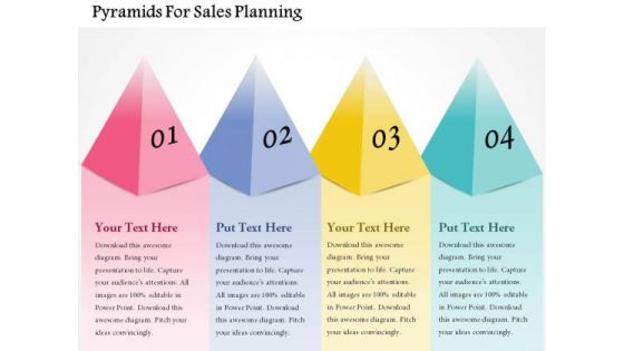 Pyramids For Sales Planning PowerPoint Template