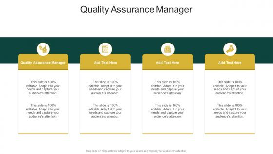 Quality Assurance Manager In Powerpoint And Google Slides Cpb