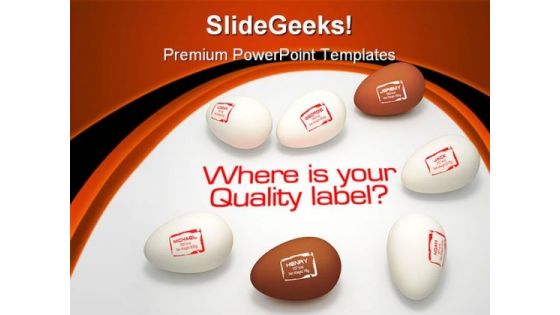 Quality Label Business PowerPoint Backgrounds And Templates 0111