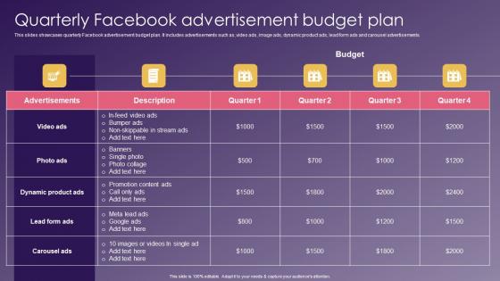 Quarterly Facebook Advertisement School Promotion Strategies To Increase Enrollment Infographics Pdf