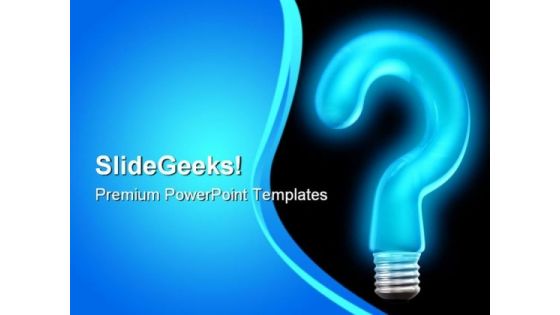 Query Bulb Business PowerPoint Templates And PowerPoint Backgrounds 0811