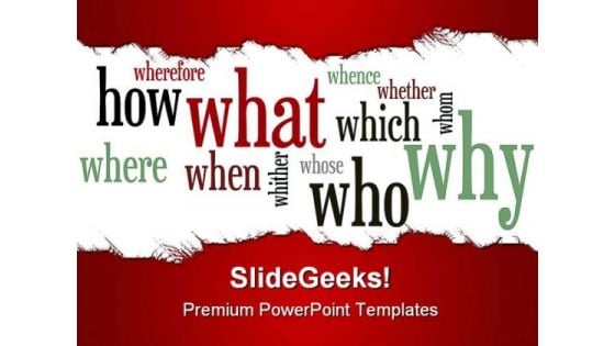 Question Business PowerPoint Backgrounds And Templates 1210