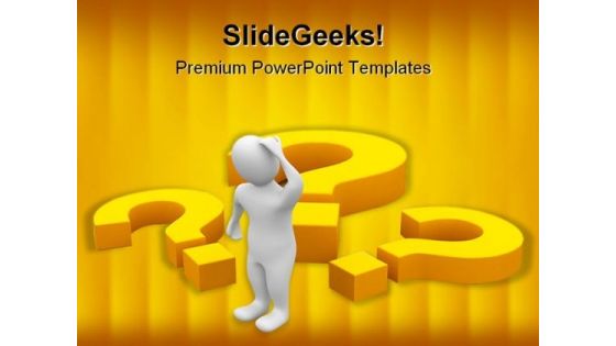 Question Man Business PowerPoint Template 0510 Question Man Business PowerPoint Template 0510