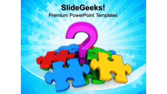 Question Mark And Puzzle Success PowerPoint Templates And PowerPoint Themes 0712