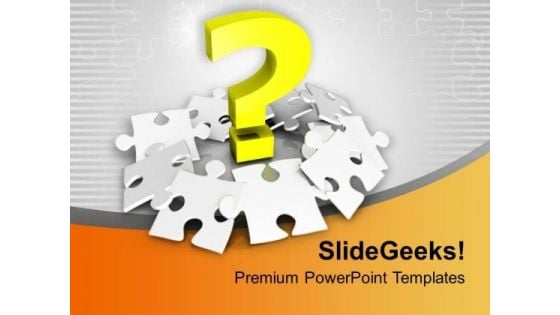 Question Mark With Silver Puzzles PowerPoint Templates Ppt Backgrounds For Slides 0213 Question Mark With Silver Puzzles PowerPoint Templates Ppt Backgrounds For Slides 0213