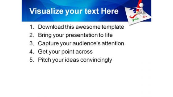 Questionnaire Business PowerPoint Themes And PowerPoint Slides 0511