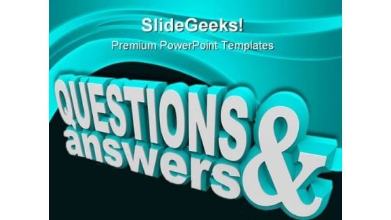 Questions Answers Business PowerPoint Template 1110